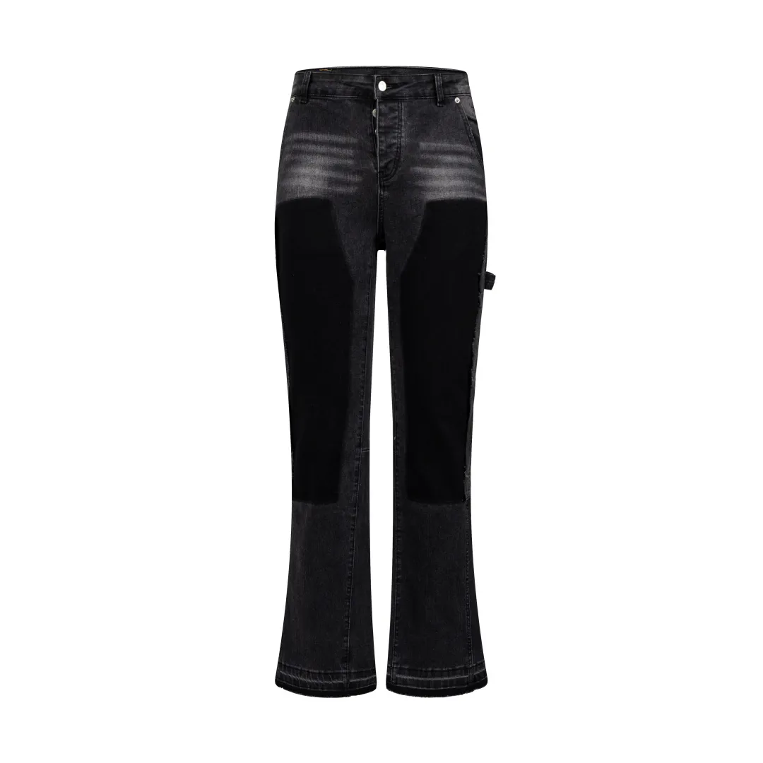 140 PURPLE BRAND 26New Arrival Retro Couple's Loose and Slightly Spicy Jeans. It truly restores the ultimate Vintage texture and three-dimensional version. It is loose and comfortable without being too picky about your figure. It makes you look taller and slimmer. It is made by a large factory and has original factory quality control. Same Style for men and women. Can be paired with couples. Versatile recommends. Must-have jeans for all seasons. Trendy people have been disappointed. From the quality selection of fabrics, the tailoring of details, and the matching of patterns, they are all impeccable! The upper body is so handsome when worn...it can be easily worn by men, women and children! The craftsmanship is made of heavy-duty washed pure cotton denim fabric. After washing, it is soft and thick and looks very stylish when worn. Color: Black Style number: 2002# Size: 28 30 32 34 36